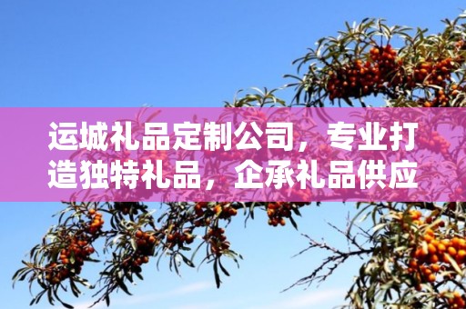 运城礼品定制公司，专业打造独特礼品，企承礼品供应链引领行业前沿